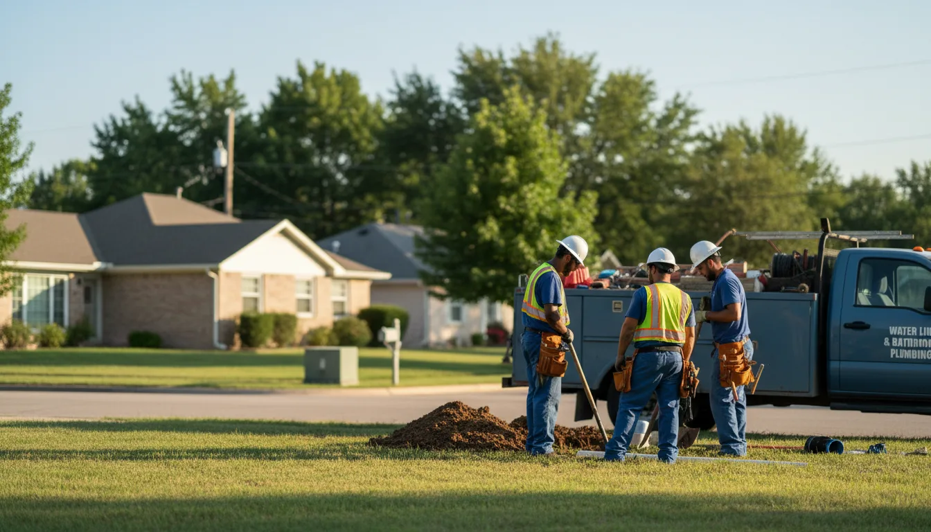 Residential water line and bathroom plumbing service in Hewitt, NJ